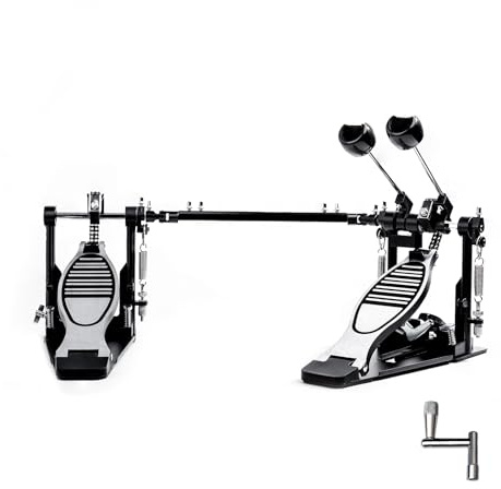 VAISOENY Double Bass Drum Pedal, Double Chain Kick Drum Pedal (V-HT12)