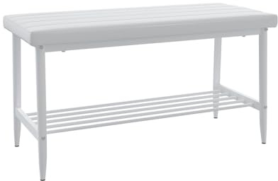 Vicco Banco Grand, Blanco, 85 x 35 cm, para Usar como Conjunto de Comedor en Cocina o Comedor
