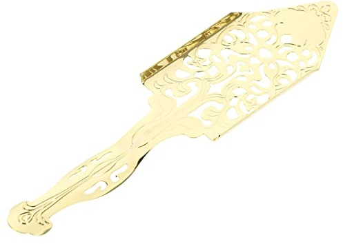 CLISPEED Absinthe Dripper Spoon Stainless Steel Cocktail Filter Decorative Multi-Function Bar Spoon for Household Absinthe Preparation Hollow Sugar Cube Strainer Gold