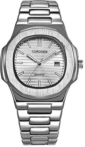 Armbandsur analog rostfritt sport kvarts herrmode herrklocka LED-klockor