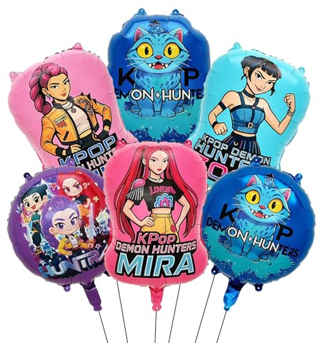 6pcs Decorazione per Compleanno – Palloncini Decorazione Compleanno Bambini, Set Completo per Compleanno Bambini e Festa a Tema