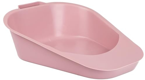 Portable, Easy to Clean Fracture Bedpans,Non-Stick Surface, Rose 1 Each