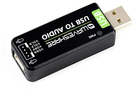 USB TO AUDIO Adapter,USB Audio Module Sound Card with External Audio Converter for Raspberry Pi and Jetson Nano,Driver-Free