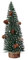 CHUANGOU Mini albero di Natale artificiale di pino piccolo, con base in legno (30 cm)