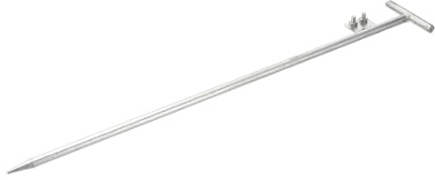 sourcing map Ground Rod Cold Galvanized Grounding Pin 2.9ft T-Shape Welding Plate Single Hole Grounding Stake for Antenna Satellite Dish Electric Fence