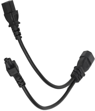RASTKY Câble d'alimentation IEC320 C14 à C13 et C5, Câble Séparateur en Y 10A 250V, Conception Fortement Isolante pour Ordinateur Portable