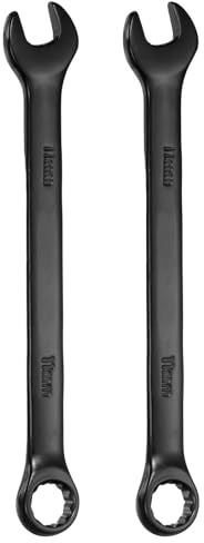 sourcing map Metric Combination Wrench 11mm 12-Point Box & Open End 2pcs | Double Ended Wrenches, Spanners Tools, for Household Automotive Machinery DIY Repair, Black