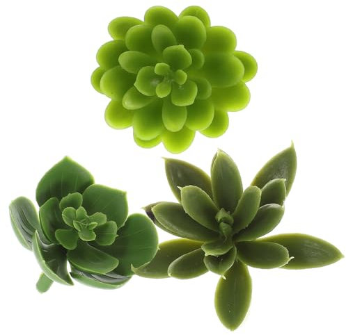 3Er Set KüNstliche Sukkulenten Dekoration - Realistische Schneelotus Sukkulenten FüR InnenräUme, Ungiftig Und Allergiefreundlich, Perfekt FüR Zuhause Und BüRo