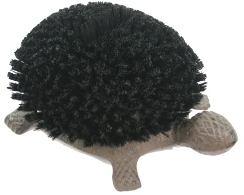 Black Ginger Spazzola per stivali in ghisa resistente e raschietto per stivali e fango in un design tartaruga | Stivali di gomma, scarpe da ginnastica, scarpe e stivali | Misura 30 x 19 x 11 cm..