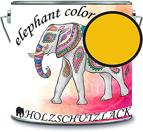 Vernice protettiva per legno per legno, resistente alle intemperie, protezione a lungo termine dagli agenti atmosferici, colore protettivo per legno RAL 1021, giallo colza, elephant color