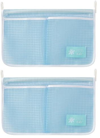 Pasdrucn 2 Stück Kühlschrank Organizer Set, Kühlschrank Aufbewahrungsmaschentasche, Doppelfach Hängender, Kitchen Storage Ideal für Küchen Kühlschrank Schränke (Blau)