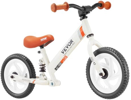 VEVOR Bicicleta de Equilibrio para Niños 1 a 5 Años de Acero al Carbono con Asiento y Manillar Ajustables, Neumáticos de Espuma EVA, sin Pedales, Soporte 25 kg, 950 x 455 x 570 mm, Regalo para Niños