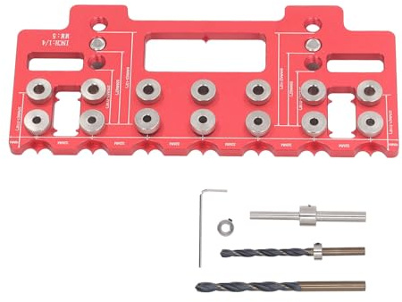 Regalstift-Vorrichtung, Aluminiumlegierung, Schrankloch-Bohrschablone, Regalstift-Bohrvorrichtung für Holzbearbeitung, Schrank-Hardware-Vorrichtung