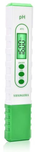 YIFANGERA Medidor de Ph Digital 0.01 de Alta Precisión,medidor Ph Con Función de Compensación Automática de Temperatura, Adecuado Para Agua Potable En El Hogar, Hidroponía, Acuarios, Piscinas, Spas