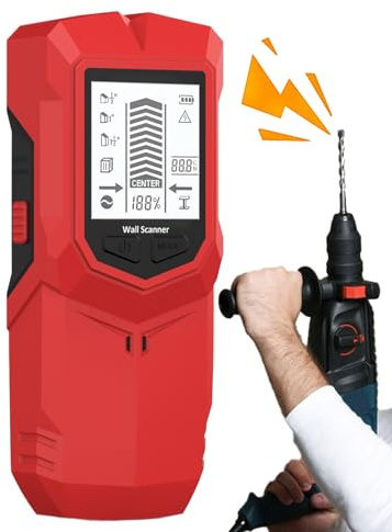 Yidueace Detector de Montantes Escáner de Pared,Escáner Detector de Pared | con Detección de Profundidad y Nivel con Pantalla LCD y Alarma Audio | Para renovación, carpintería, azulejo