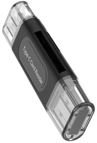 Universals Lettore di schede di memoria con interfacce USB di tipo C supporta schede SDTF da 128 GB Plug Funzione di riproduzione per uso mobile adattatori per schede di memoria di tipo C