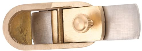 JOINPAYA Mini Pialla a Mano in Ottone Per Violino, Lama 18 Mm, Utensile Compatto Per Lavorazione Legno Di Precisione, Attrezzo Per Liutai e Rifinitura Strumenti Musicali