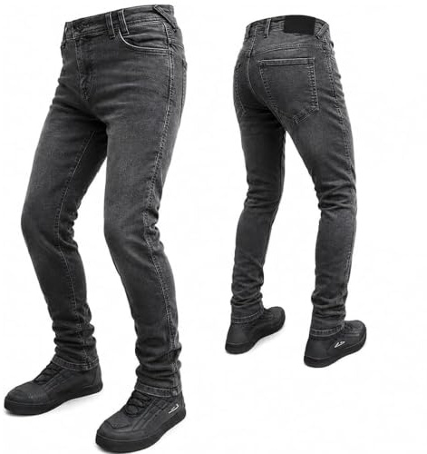 STORM Jeans da Moto Uomo Biker Rinforzato con Protezione CE Kevlar | Certificata, Pantaloni Motorcycle Eagle Denim, con Armature