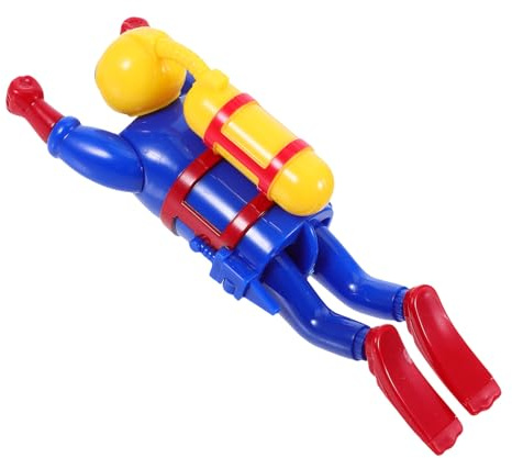 OFFSCH Juguete de Bañera para Niño Muñeco de Buceador de Plástico Azul, Función de Natación a Cuerda Bien Sellado, Adecuado para Juegos de Baño y Regalos de Cumpleaños