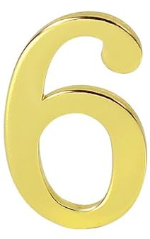 Self-Adhesive House Numbers, 1.85 Inch DIY Metal Polished Address Door Numbers for Outside Front Door, Mailbox, Office, Hotel Plaques