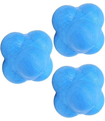Jiawu Hex Bounce Reaction Ball TPR Koordination Träning Sport Fitness Träningsbollar 3-pack för Agility Hand Eye Training Boxning Baseball Fotboll Basket