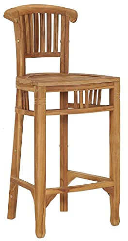 vidaXL Teak Massiv Barstuhl Barhocker Tresenhocker Bistrohocker Thekenhocker Küchenhocker Thekenstuhl Bar Hocker Stuhl Tresenstuhl Garten