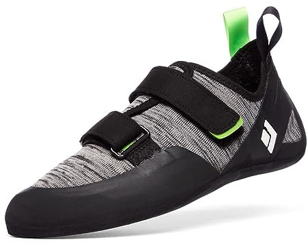 BLACK DIAMOND Men’s Momentum Rock Climbing Shoes | Engineered Knit Technology | 4.3mm Rubber Outsole | Black/Anthracite | Size 8.5