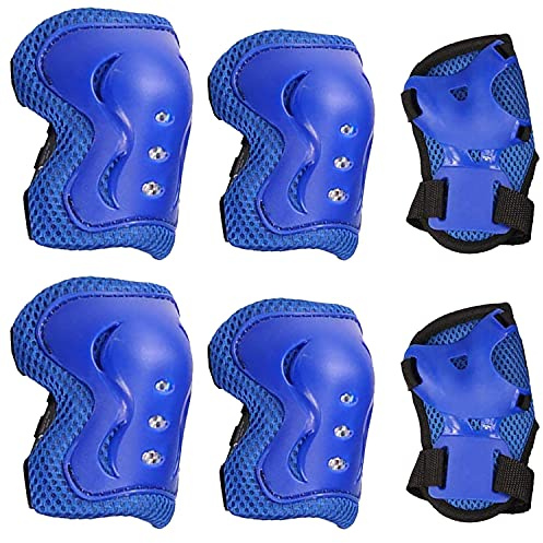 WeLLIFE Set Protezioni per Bambini Kit Ginocchiere Gomitiere e Polsi dai 3 ai 16 anni con varie taglie adatto per Pattini, Bici, Skateboard