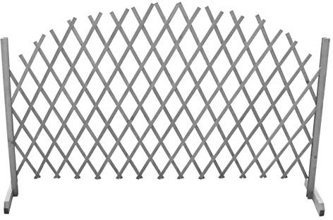 Tidyard Clôtures en Treillis Bois de Sapin, Extensible Barrière Clôture pour Balcon, Terrasse, Jardin Massif 1,8x1 m Gris