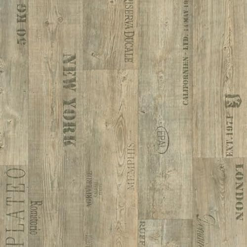 Sol Vinyle Imitation parquet marqué - Rouleau de 3.00m x 6m