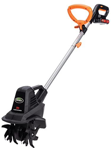 Scotts Outdoor Power Tools TC70020S 20-Volt 7.5-Inch Cordless Garden Tiller Cultivator, (2AH Battery & Fast Charger Included)