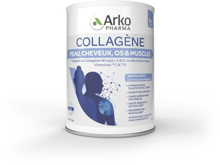 Arkopharma - Collagène Peau Cheveux Os & Muscles 260 g | Peau - Rides - Articulations - Cheveux et ongles - Os | 260 g