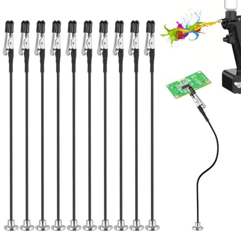 10 pièces Mains D'aide à Souder, Troisième Main Avec Base Magnétique,Aide à La Soudure Flexible,Pinces à Peinture,Modèle de Supports Flexibles,Bras de Soudure pour Travaux de Soudure(2.5 * 125mm)