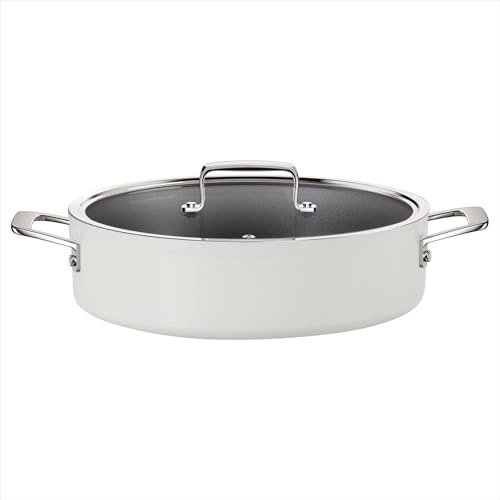 BLAZANT Padella per stufato a induzione, 28 cm, con coperchio da 5 l, antiaderente, adatta a tutti i piani cottura, resistente al forno, bordo alto