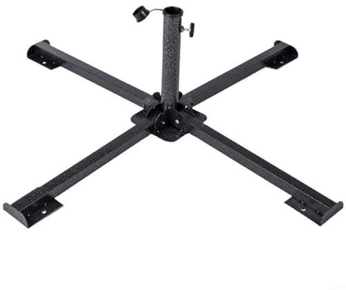Base per ombrellone da esterno resistente (14 x 44 x 14 cm), supporto regolabile da 2,5 a 4 cm, supporto pieghevole in acciaio per ombrellone, patio, giardino, spiaggia, campeggio, portatile e