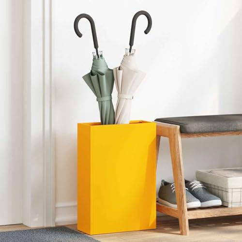 Genérico Soporte para sombrilla Amarillo Mostaza 28 x 12 x 41 cm Acero,Casa y jardín,Productos del hogar,Organización y Almacenamiento,Perchas y estanterías,Paragüeros-868539