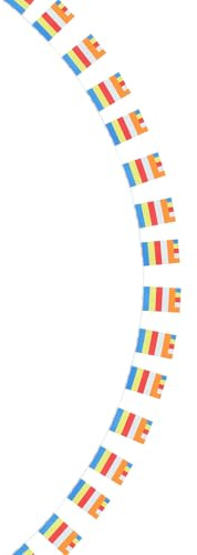 Healifty Bandiera Buddista a Cinque Colori in Poliestere Resistente Stendardo di Preghiera Tibetano Decorativo per Templi Cortili e Interni Decorazione Tradizionale per Eventi Buddisti