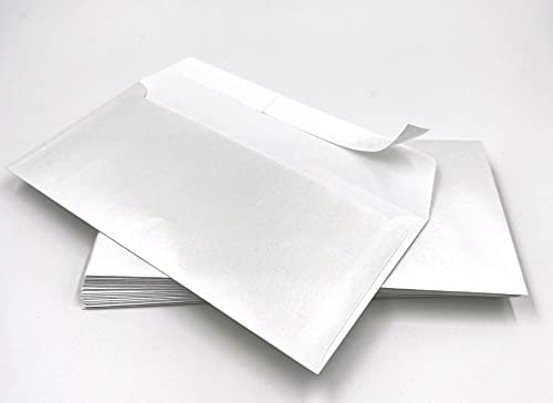 umschlag-discount – perlmuttfarbene Briefumschläge ohne Sichtfenster für hochwertige Sendungen, Einladungen & Co – 50 Stück selbstklebende Briefkuverts mit den Maßen 220 x 110 mm (DIN lang)