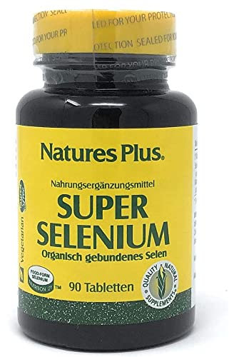 NaturesPlus Super Selenium hochdosiert 200 mcg (90 Tabletten) - Selen und Vitamin E