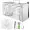 Piège à Animaux Humaine Animal Vivant Piège Cage 50 x 20 x 27 cm Chat Fouine Martre Petigi