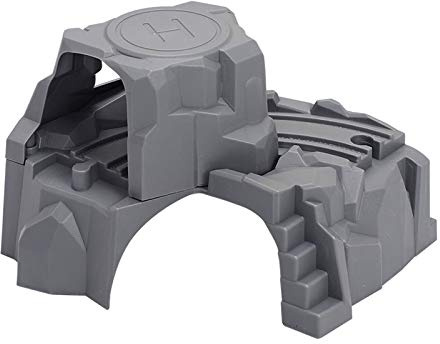 lahomia Kunststoff Grau Doppel Tunnel Holz Zug Track ACCS Tunnel Track Zug Slot Holz Eisenbahn Spielzeug Construccion