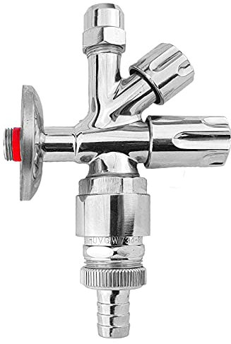 QUALITÄTS Kombi-Eckventil mit Rohrbelüfter Trinkwasser konform | mit Kunststofftülle und Schubrosette | 3/8 bis 1/2 Außengewinde Wandanschluß > Wunschgröße auswählen >>> 3/8 Zoll