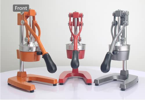 Professional Grade Citrus Juicer Hand Press Manual Fruit Juicer Orange Juice Squeezer for Lemon Lime Pomegranate Cast Iron Stainless Steel,Red