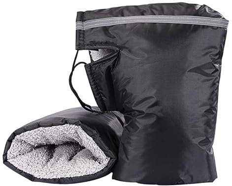 Motorcycle Handlebar Muffs Gloves for Men Women Waterproof, Winter Thickened Windproof Hand Warmer for Motorbike Scooter