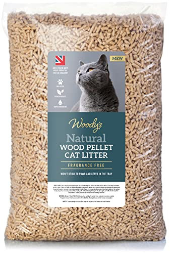 Large 30L Natural Cat Litter Wood Pellets Ultra Absorbent Biodegradable | Effective Odour Control | Antibacterial Premium Hygiene