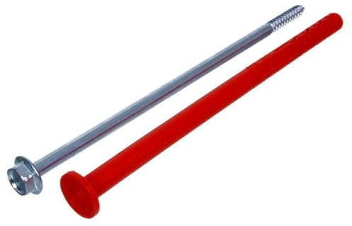 NAJDER Ancoraggi a espansione con viti a testa conica T40, ancoraggi a parete, zincati 8x200 mm (10 pezzi), resistenti, per pareti solide, calcestruzzo cellulare