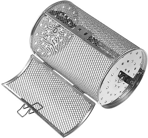 Zerodeko Panier De Four Rôtissoire En Acier Inoxydable Argenté Résistant à La Chaleur Pour Friteuse à Air Multifonction Cuisson Fruits Secs Et Grillades Accessoire La Cuisine