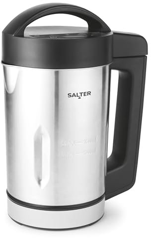 Salter Zuppiera Digitale - 1.6L, Mescola Zuppa Grosso & Uniforme, Ottima per Cucina in Lotto, 5 Impostazioni (Uniforme, Grosso, Bevete, Mantieni Caldo, Miscela/Pulizia), Sensore di Trabocco, 900W