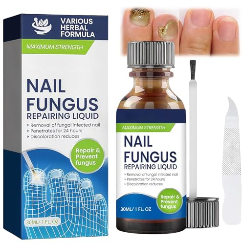 Nail Repairing Liquid, Speedy and Effective Approach to Toenail Issues - Combating Thick, Discolored Nails - Powerful Solution for Addressing Yellow and Brown Nails