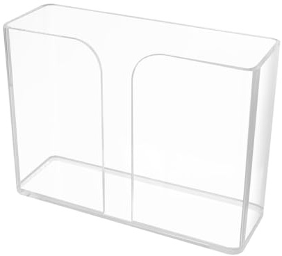 Servilletero, dispensador de toallas de papel acrílico para encimera, organizador de almacenamiento de pañuelos transparentes para cocina, baño, restaurante, hotel, bar